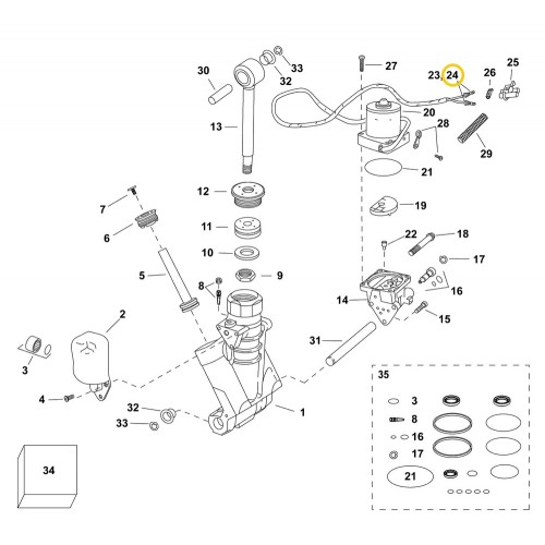 0514823 BRP Evinrude E-TEC Trim & Tilt Terminal