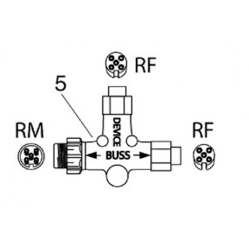 0764151 BRP Evinrude E-TEC I-COMMAND Power Supply Terminal Connector (Red)