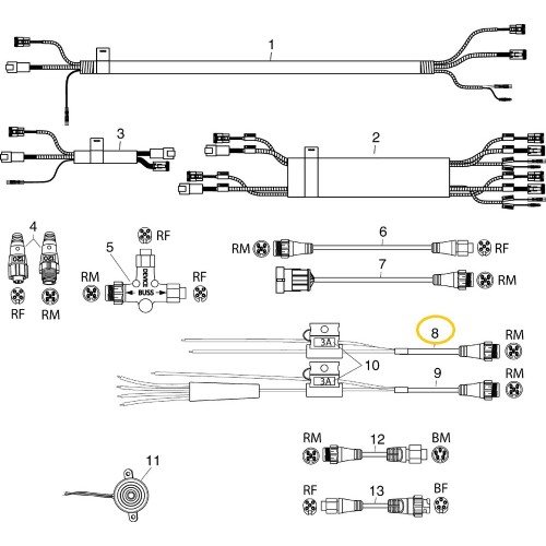 0764157 BRP Evinrude E-TEC I-COMMAND Power Supply Terminal Kit (Single)