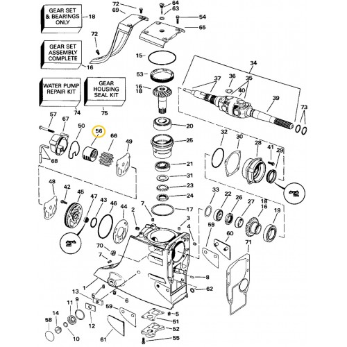 0764197 OMC BRP Cobra Evinrude Johnson Liner