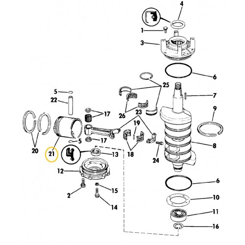 5006658 BRP Evinrude Johnson Piston & Ring Kit (Standard)