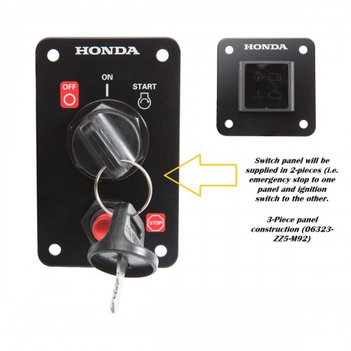 06323-ZZ5-M92 Honda Marine Switch Panel PGM-FI (4-Light Alert)