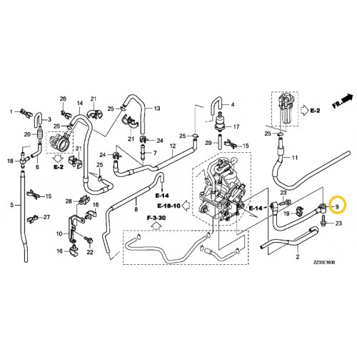 16755-ZZ3-003 Honda Fuel Hose Complete