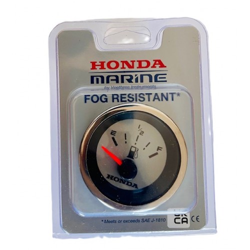 37300-ZW5-004SK Honda Fuel Gauge (USA Type) – Charcoal Grey with Chrome Bezel