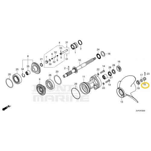 90301-ZW1-B00 Honda Propeller Nut
