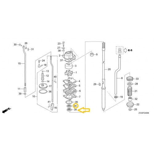 91251-ZV5-003 Honda Water Seal (17x30x7)