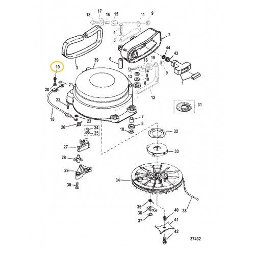 10-8214281 Mercury Mariner Starter Assembly Interlock Cable Screw