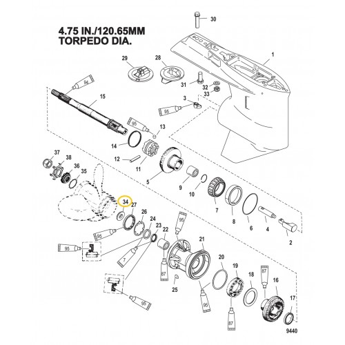 12-835467 Mercury / Mariner Propeller Thrust Washer