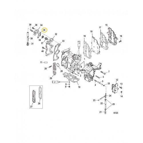 27-19205002 Mercury / Mariner Thermostat Housing Gasket