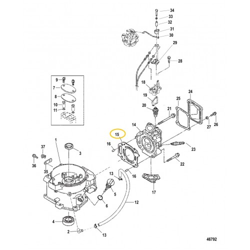 27-803508 Mercury / Mariner Cylinder Head / Block Gasket