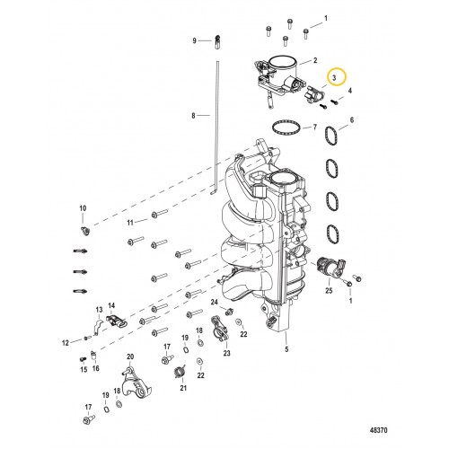 8M0125617 Mercury Marine Integrated Air Fuel Module Sensor