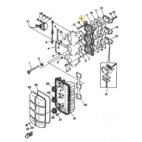 688-13641-00 Yamaha Intake Manifold