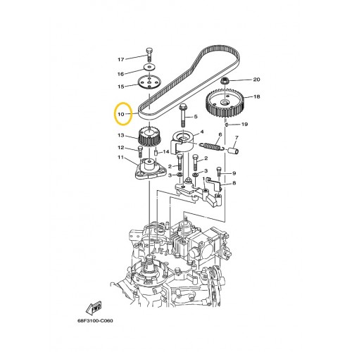 68F-46241-10 Yamaha Belt