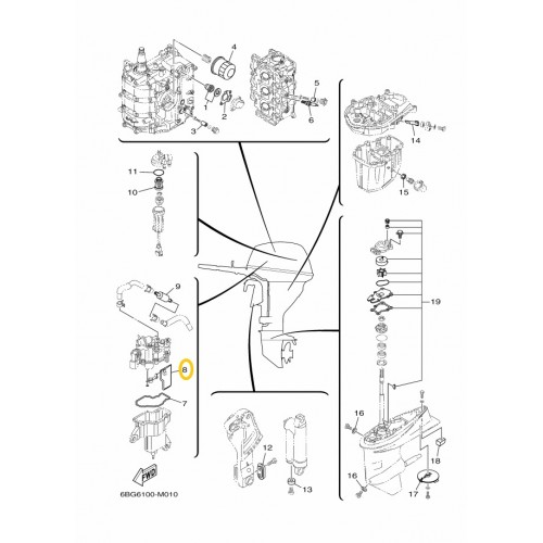 6BG-13915-01 Yamaha Fuel Injection Filter