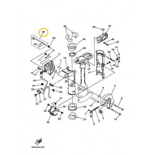 6E0-43160-01 Yamaha Tilt Rod Assembly