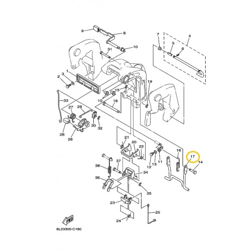 6L2-43350-02 Yamaha Receiver Assembly