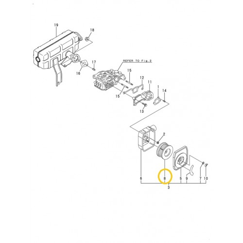 Yanmar Wet Air Element: 114250-12581