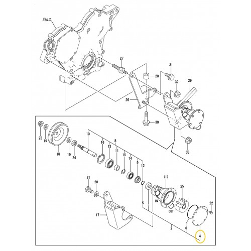 128990-42540 Yanmar Water Pump End Cover (YM Series) 128990-42540 Yanmar Water Pump End Cover (YM Series)