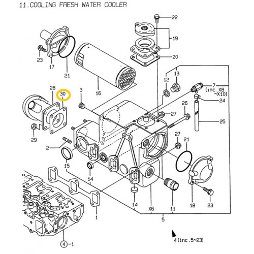 129472-18090 Yanmar Cooling Fresh Water Pump Turbine Gasket (TN & JH Series)