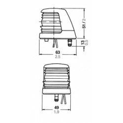 Aqua Signal Series 20 Bicolour Navigation Light - 12V - Deck Mount