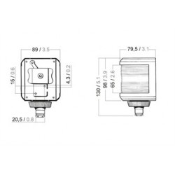 Aqua Signal Series 40 Masthead Navigation Light - 12V - Side Mount