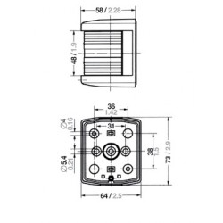 Aqua Signal Series 25 Bicolour Navigation Light - 12V - Side Mount