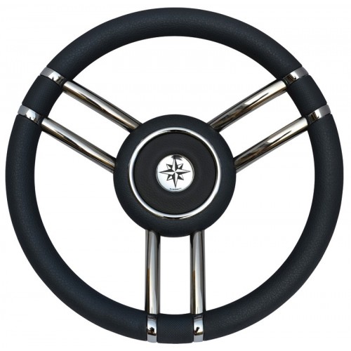 Apollo Stainless Steel Steering Wheel - 350mm 