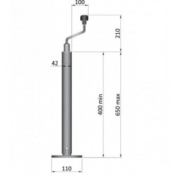 Maypole 42MM Telescopic Propstand