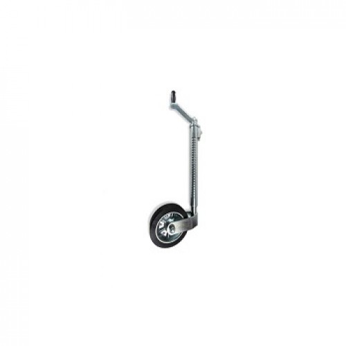 48mm Ribbed Jockey Wheel with Solid Rubber Wheel (Spring Loaded)