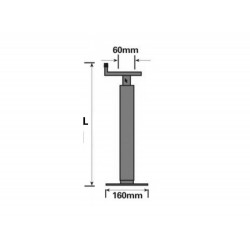 Heavy Duty Telescopic Trailer Jack - 600Kg