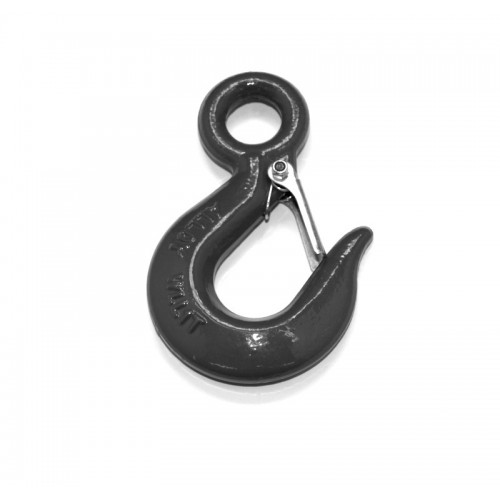 Alloy Steel Eye Hook with Safety Catch 4.5 Tonne S.W.L. - Painted